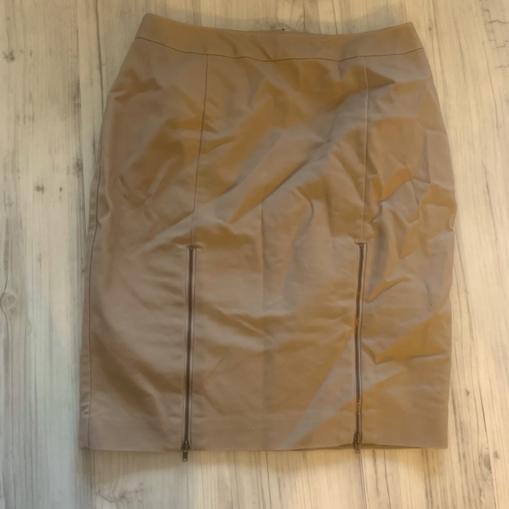 Tan pencil skirt